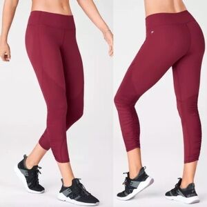 Fabletics Mid Rise Pureluxe Leggings Ruched 7/8